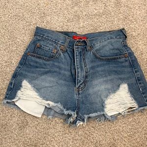 High waisted Jean shorts